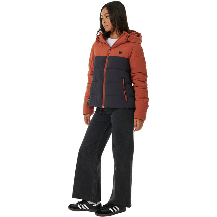 Rip Curl Mujer Anti Series 2024 Chaqueta De Contraste 02HWJA - Rust